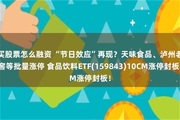 买股票怎么融资 “节日效应”再现？天味食品、泸州老窖等批量涨停 食品饮料ETF(159843)10CM涨停封板！