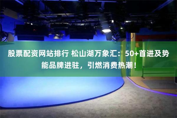 股票配资网站排行 松山湖万象汇：50+首进及势能品牌进驻，引燃消费热潮！